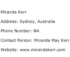 Miranda Kerr Address Contact Number