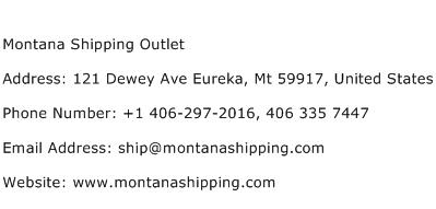 Montana Shipping Outlet Address Contact Number