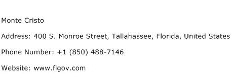 Monte Cristo Address Contact Number