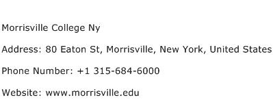 Morrisville College Ny Address Contact Number
