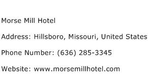 Morse Mill Hotel Address Contact Number