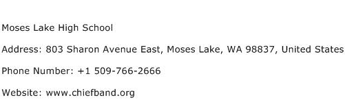 Moses Lake High School Address Contact Number