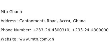 Mtn Ghana Address Contact Number
