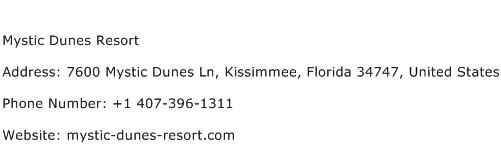 Mystic Dunes Resort Address Contact Number