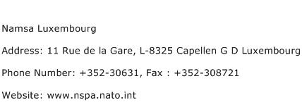 Namsa Luxembourg Address Contact Number