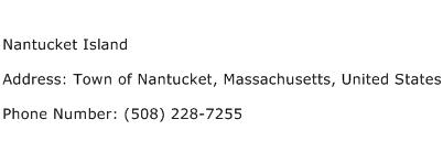 Nantucket Island Address Contact Number