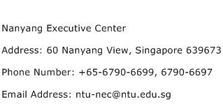 Nanyang Executive Center Address Contact Number