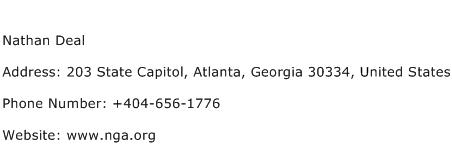 Nathan Deal Address Contact Number