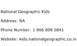 National Geographic Kids Address Contact Number