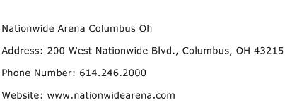 Nationwide Arena Columbus Oh Address Contact Number