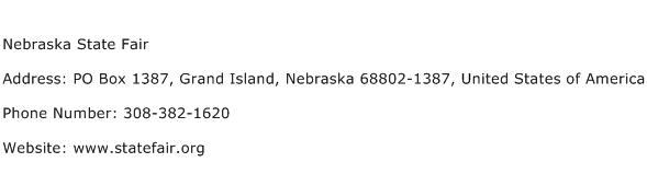 Nebraska State Fair Address Contact Number