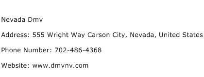 Nevada Dmv Address Contact Number