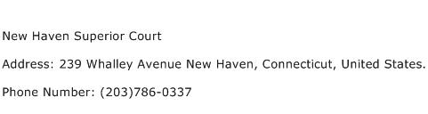 New Haven Superior Court Address Contact Number