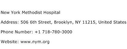 New York Methodist Hospital Address Contact Number