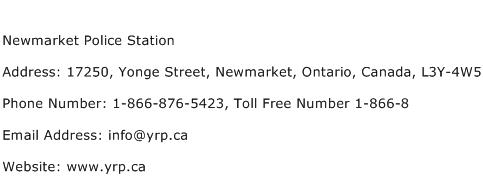 Newmarket Police Station Address Contact Number
