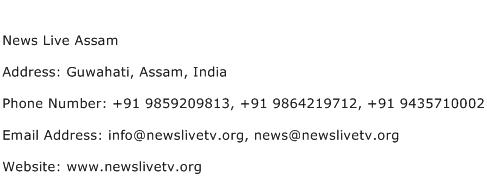 News Live Assam Address Contact Number