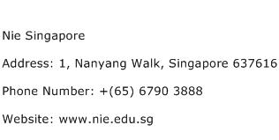Nie Singapore Address Contact Number