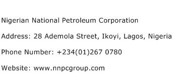 Nigerian National Petroleum Corporation Address Contact Number