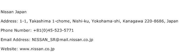 Nissan Japan Address Contact Number
