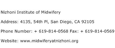 Nizhoni Institute of Midwifery Address Contact Number