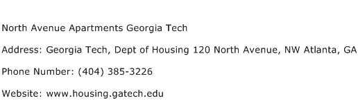 North Avenue Apartments Georgia Tech Address Contact Number