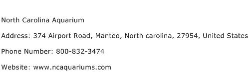 North Carolina Aquarium Address Contact Number