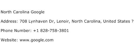 North Carolina Google Address Contact Number
