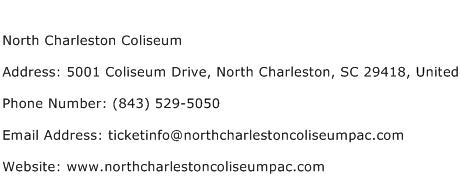 North Charleston Coliseum Address Contact Number