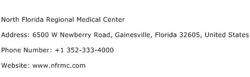 North Florida Regional Medical Center Address Contact Number