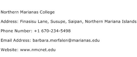 Northern Marianas College Address Contact Number