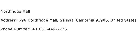 Northridge Mall Address Contact Number