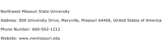 Northwest Missouri State University Address Contact Number