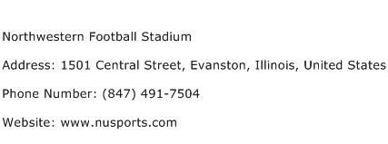 Northwestern Football Stadium Address Contact Number