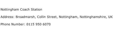 Nottingham Coach Station Address Contact Number