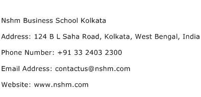 Nshm Business School Kolkata Address Contact Number