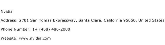 Nvidia Address Contact Number