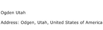 Ogden Utah Address Contact Number