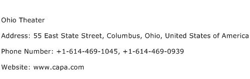 Ohio Theater Address Contact Number