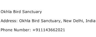 Okhla Bird Sanctuary Address Contact Number