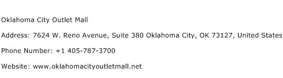 Oklahoma City Outlet Mall Address Contact Number