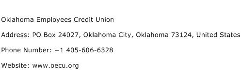 Oklahoma Employees Credit Union Address Contact Number