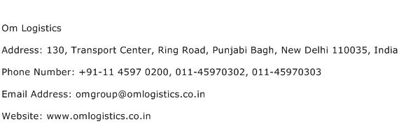Om Logistics Address Contact Number