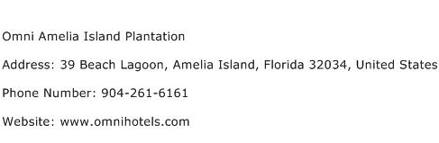Omni Amelia Island Plantation Address Contact Number