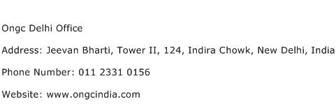 Ongc Delhi Office Address Contact Number