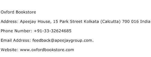 Oxford Bookstore Address Contact Number