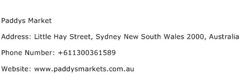 Paddys Market Address Contact Number