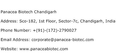 Panacea Biotech Chandigarh Address Contact Number