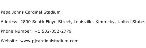 Papa Johns Cardinal Stadium Address Contact Number