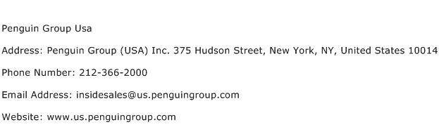 Penguin Group Usa Address Contact Number