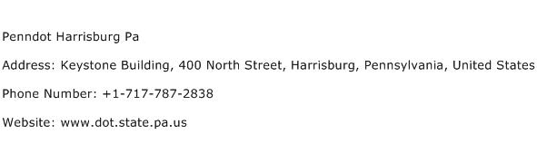 Penndot Harrisburg Pa Address Contact Number